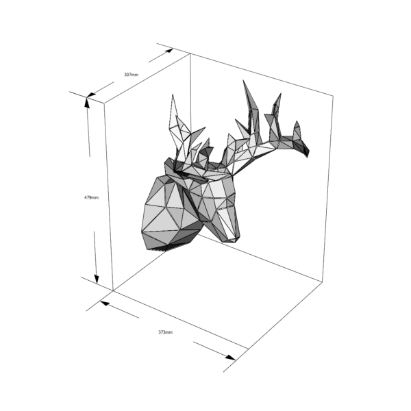 DEER PAPERCRAFT HUNTING TROPHY DIMENSION